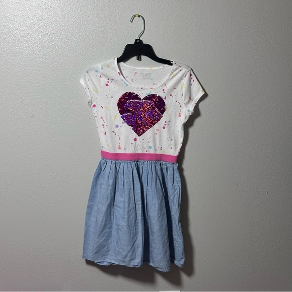 The Children’s Place Denim Chambray Girls Dress size large (10/12) - Picture 1 of 7
